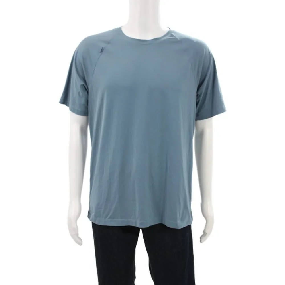 Rhone Mens Athleisure Blue Short Sleeve T-Shirt Size L